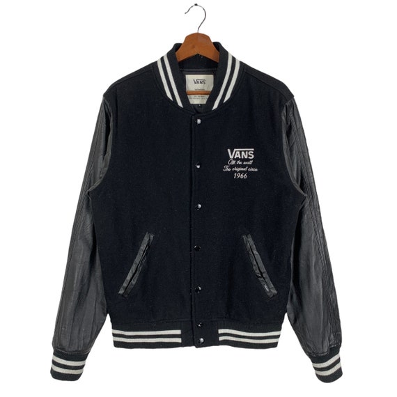 Vintage Vans Varsity Jacket: Leather Sleeve, Size Small - Etsy