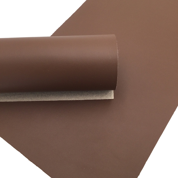 DARK BROWN Smooth Faux Leather Sheets, PVC Faux Leather Sheet
