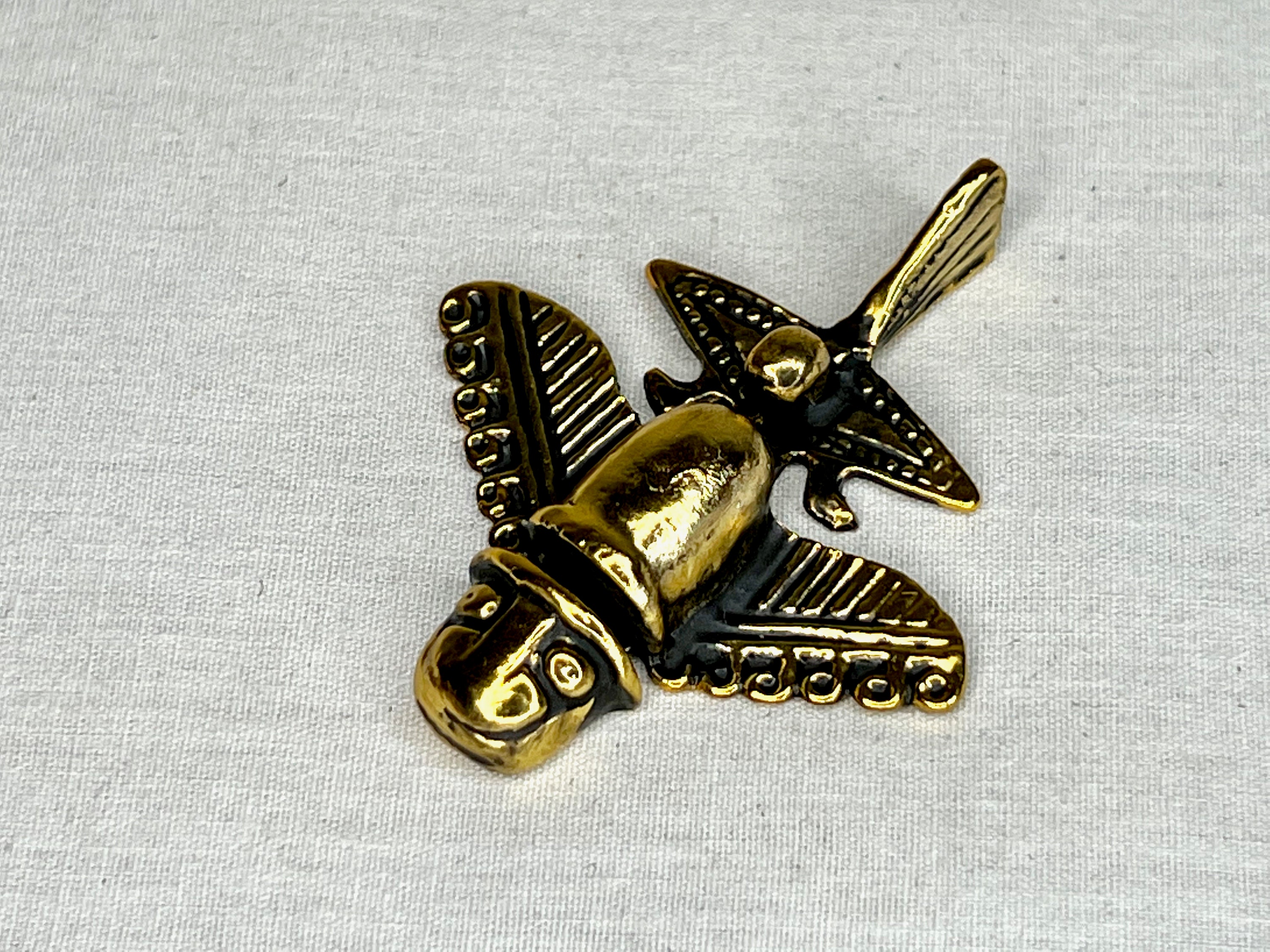 古代航空機飛行機械セット、アステカ、マヤ、インカ、金属製、署名入り