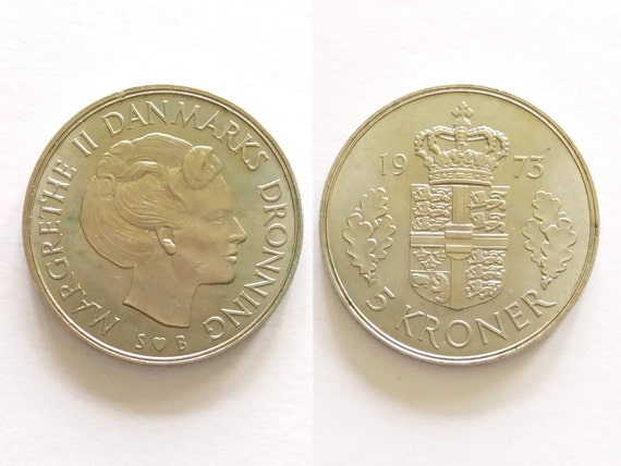 デンマーク 5 クローネ 1973、1974、1975、1976、1977、1978 年