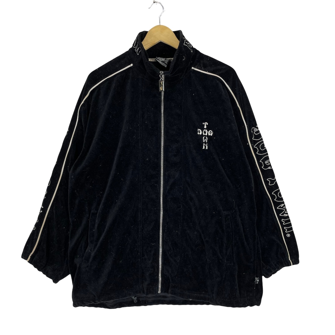 Dogtown Black Dragon Velvet Zipper Jacket Skateboard With Pants