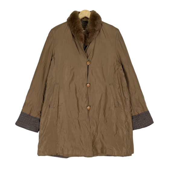 BALMAIN リバーシブル フェイクファーカラー ジャケット キルティング