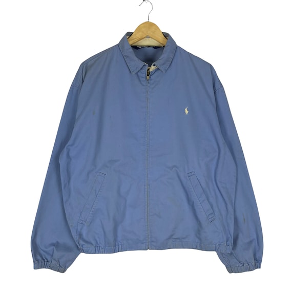 Vintage 90s POLO Ralph Lauren RL Herrington Blue Colour Zip Jacket