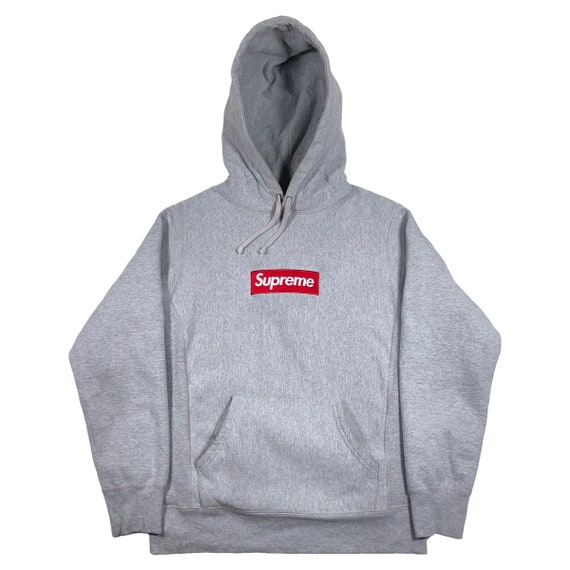 Supreme Box Logo Heather Grey Hoodie - Etsy