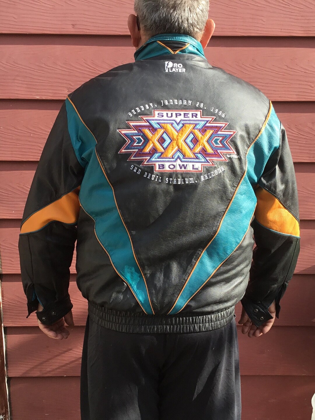 Vintage Super Bowl XXX Leather Jacket Men's Large Pro Player NFL