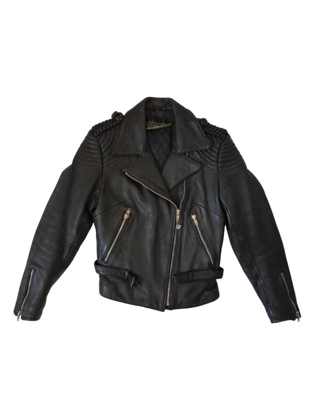 Vintage Hein Gericke Harley Davidson Leather Biker Jacket - 1980s