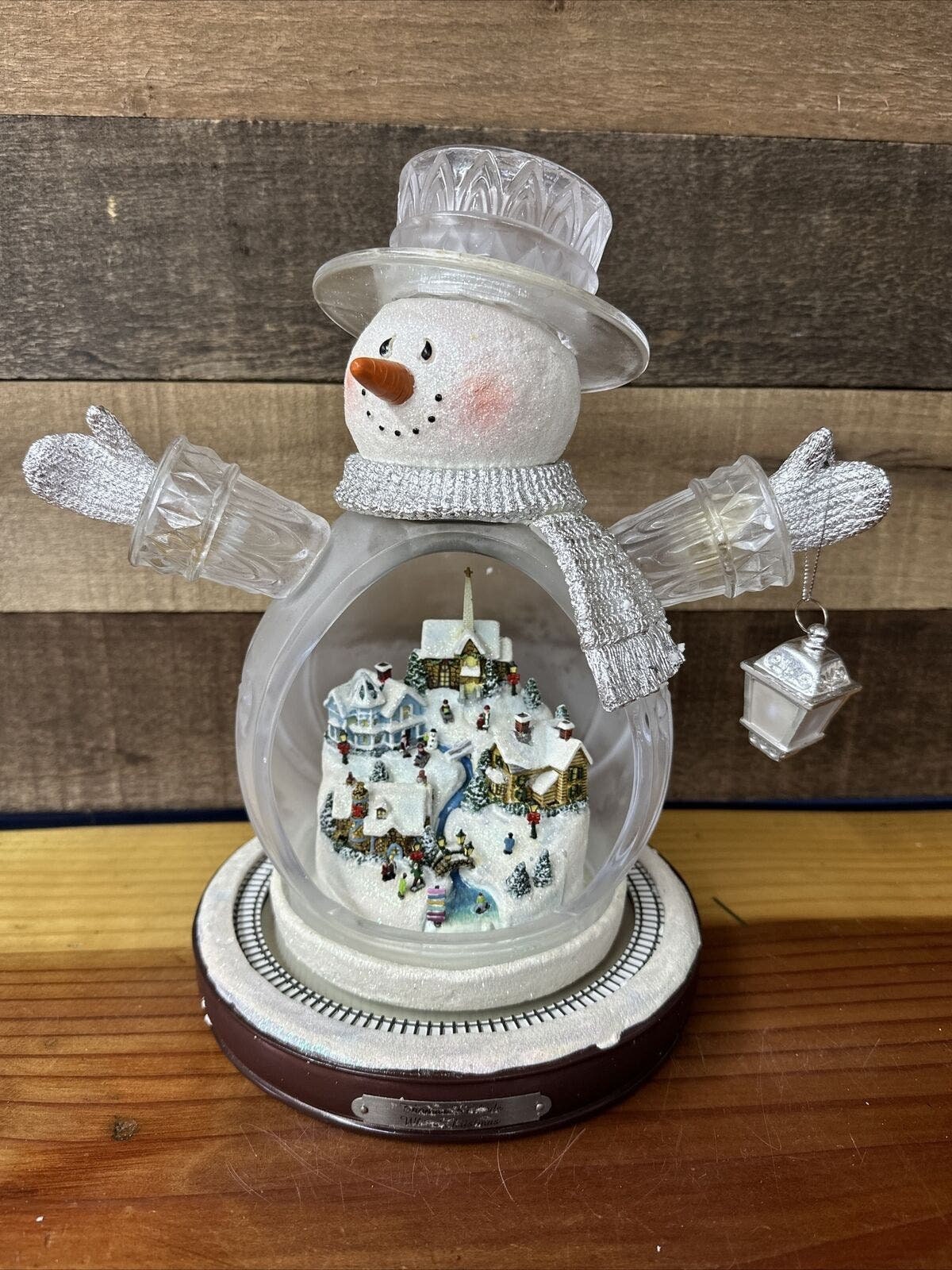 Thomas Kinkade White Christmas Snowman Train by Bradford Exchange