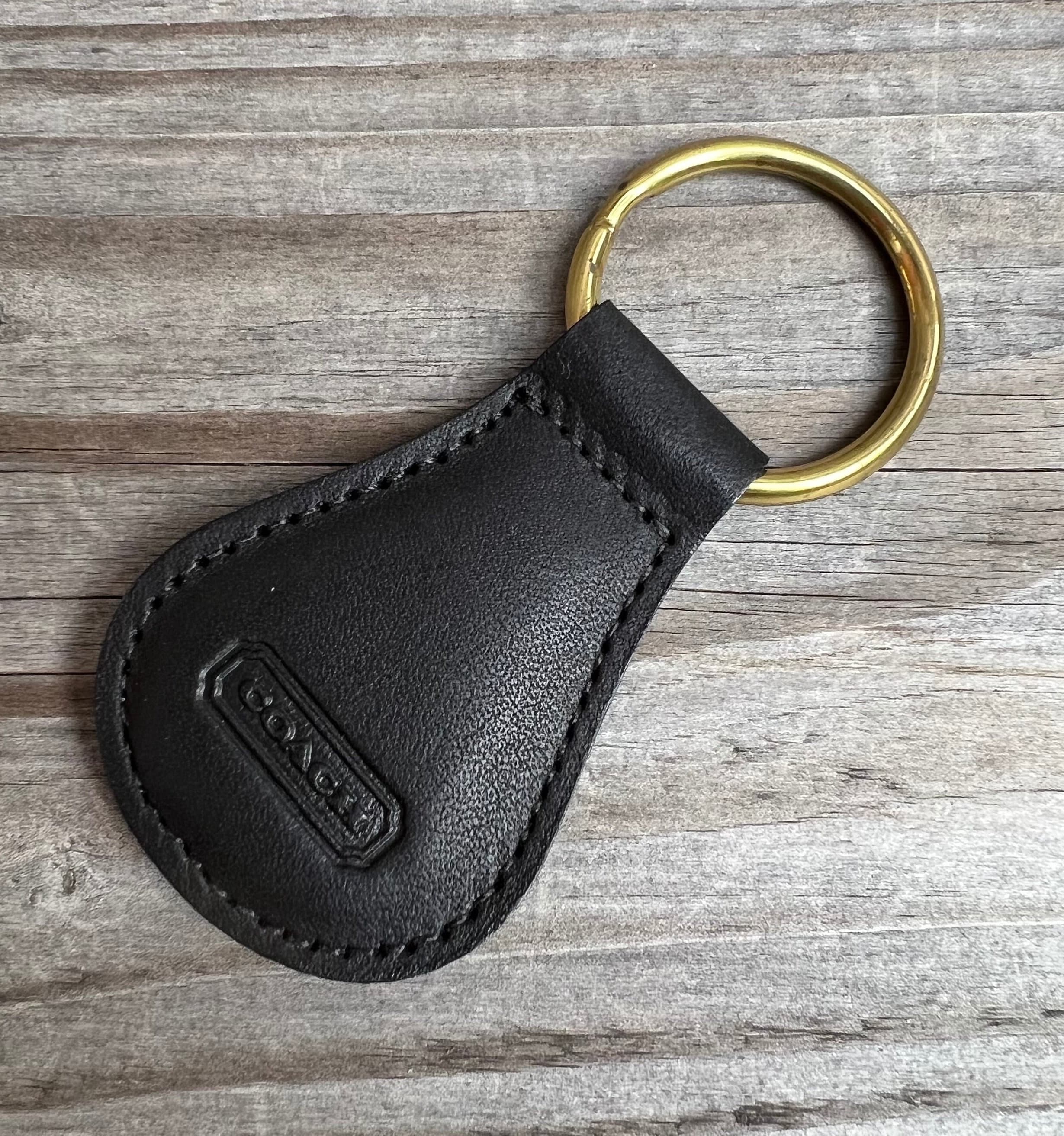 New 90s Vintage Coach Classic Leather Key Fob, 7210 Black - Etsy