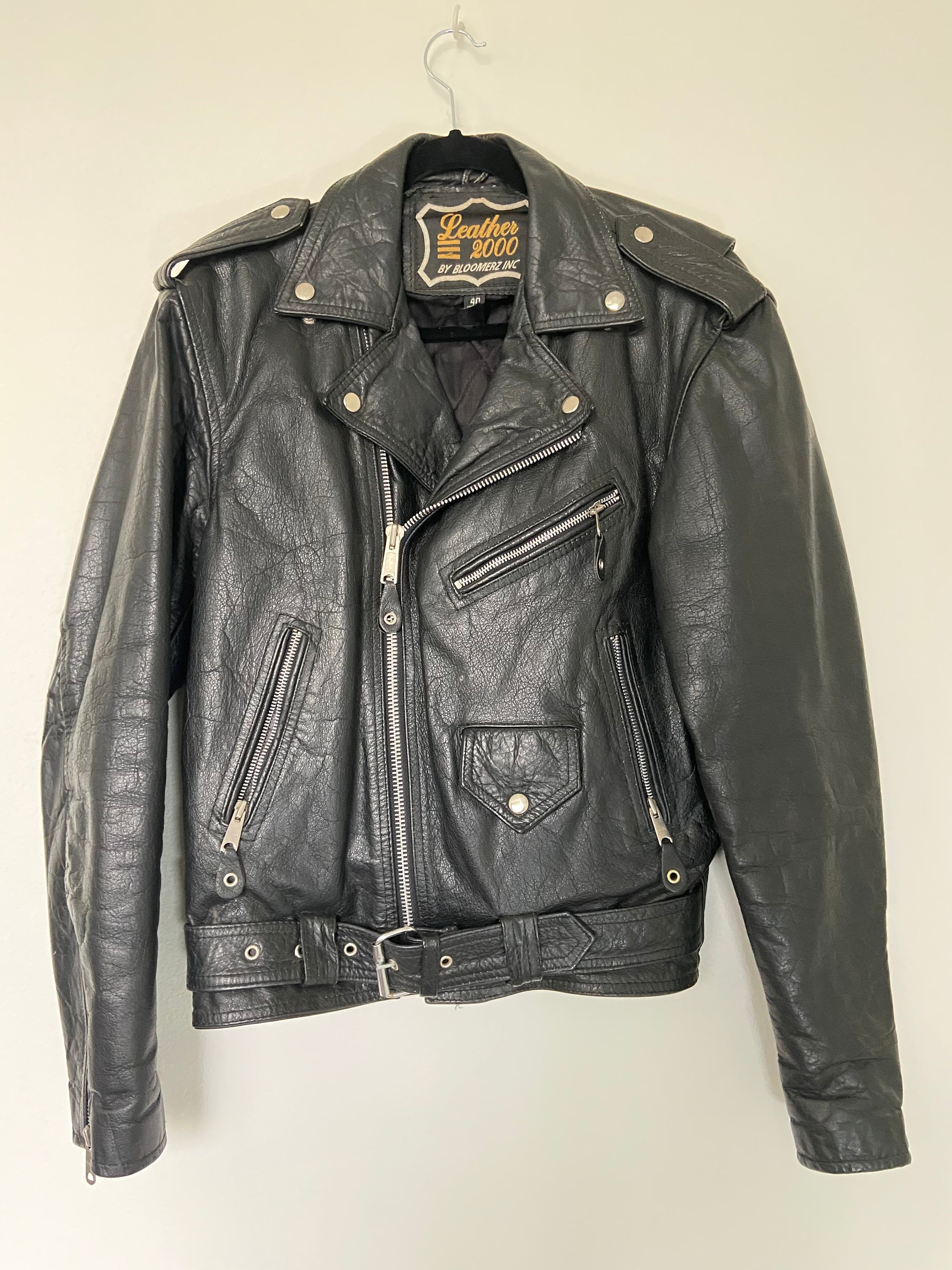 Vintage Leather 2000 Classic Biker Leather Jacket - Etsy