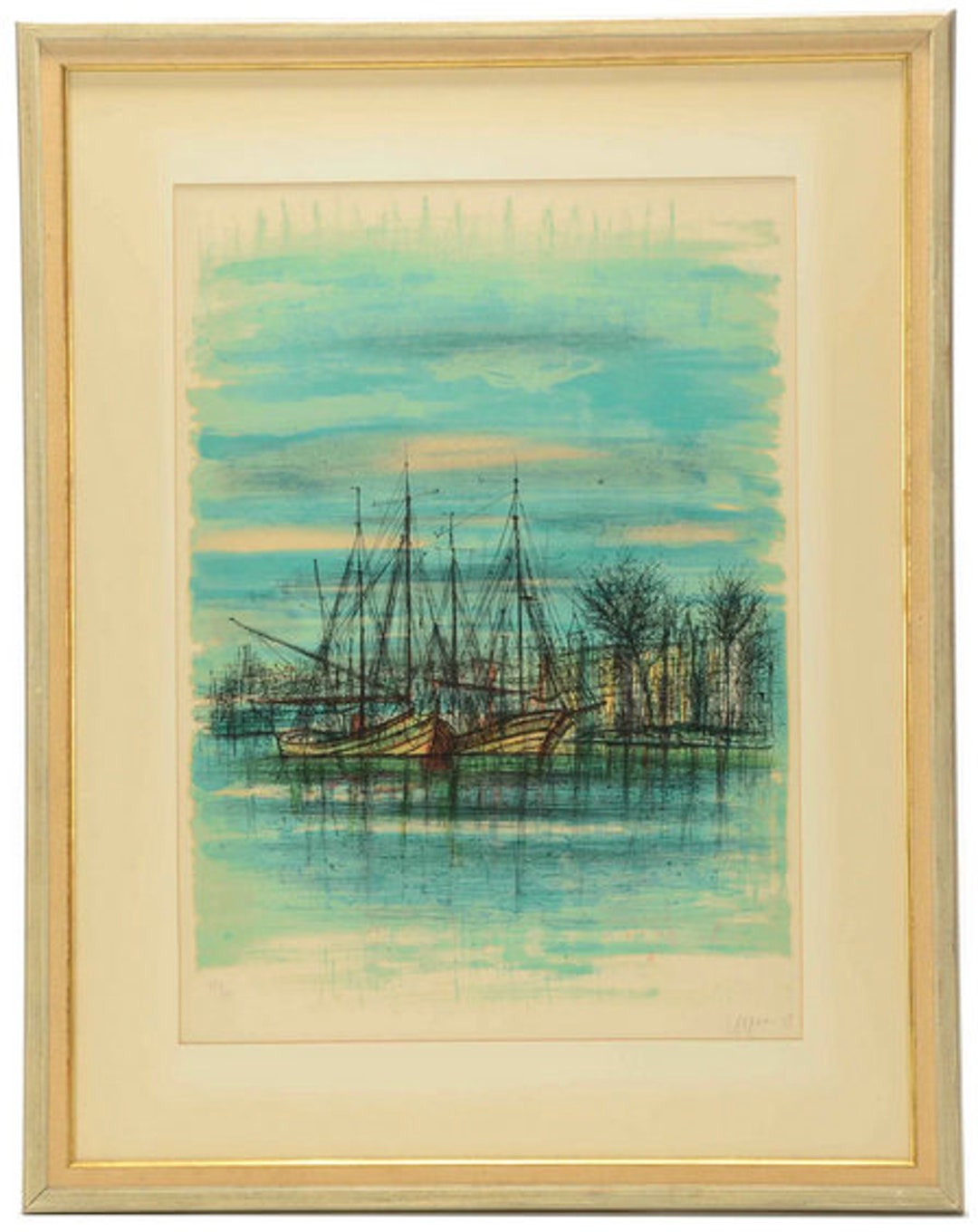 ジャン・カルズー限定版カラーリトグラフ：「港」 - Etsy 日本