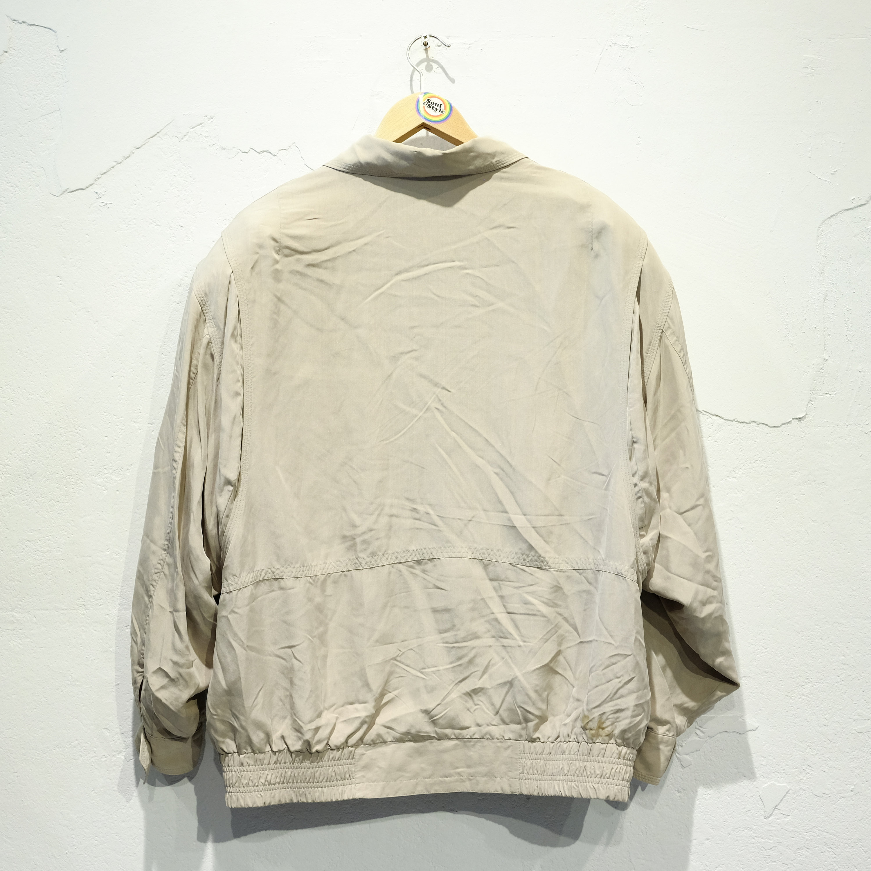 Vintage 90s Silk Jacket Silk Blouson L 54 - Etsy