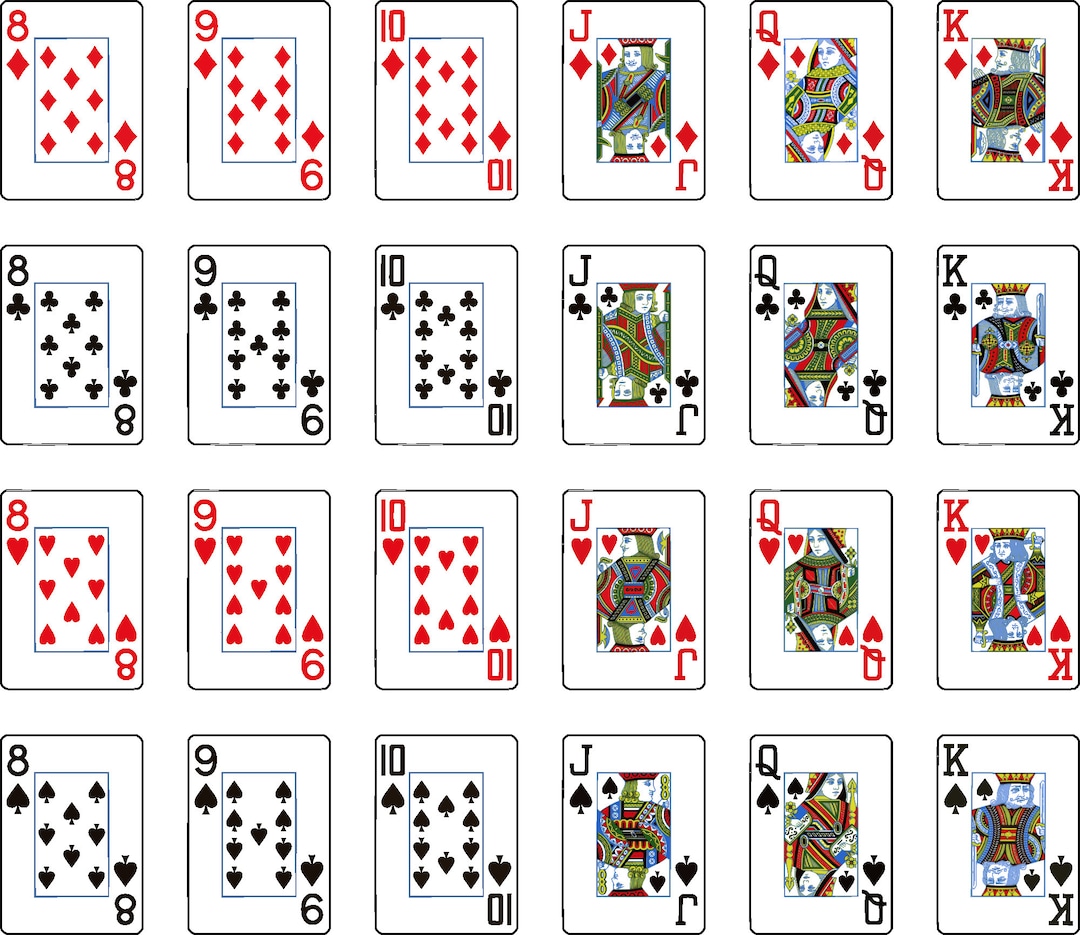 トランプ/ポーカーカード全 52 枚、フルデッキ、ハート、スペード