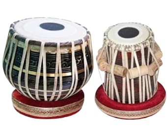 タブラセット、インドの太鼓、真鍮製のプロフェッショナルなバヤン