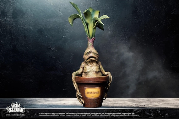 Handmade Mandrake Replica, Harry Potter Inspired Herbology Decor
