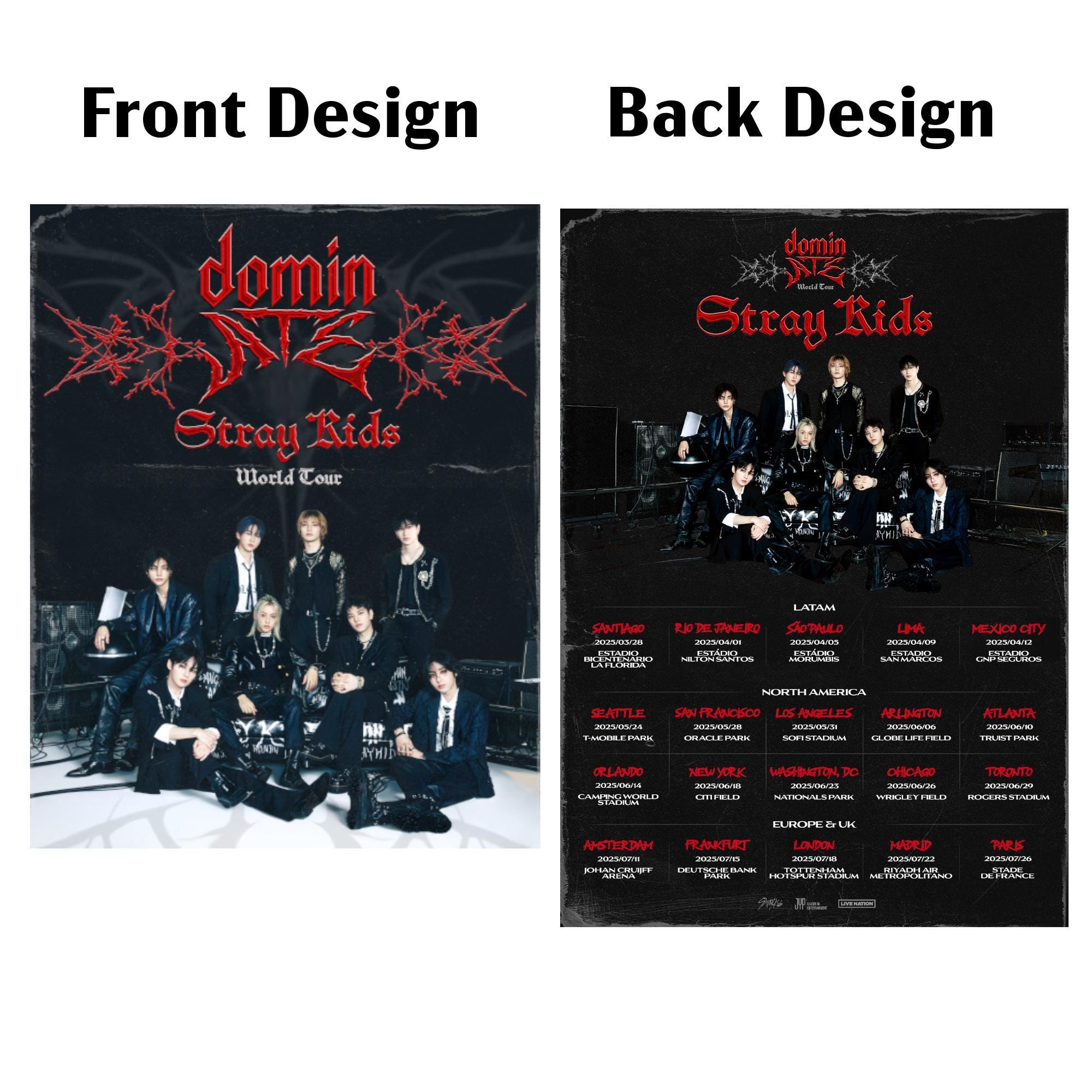 Stray Kids World Tour 2025 Tshirt , Dominate SKZ Tshirt, Comfort