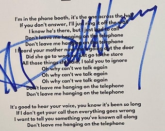 デボラ・ハリー（ブロンディ）デビーのサイン入り8インチ×10インチ写真