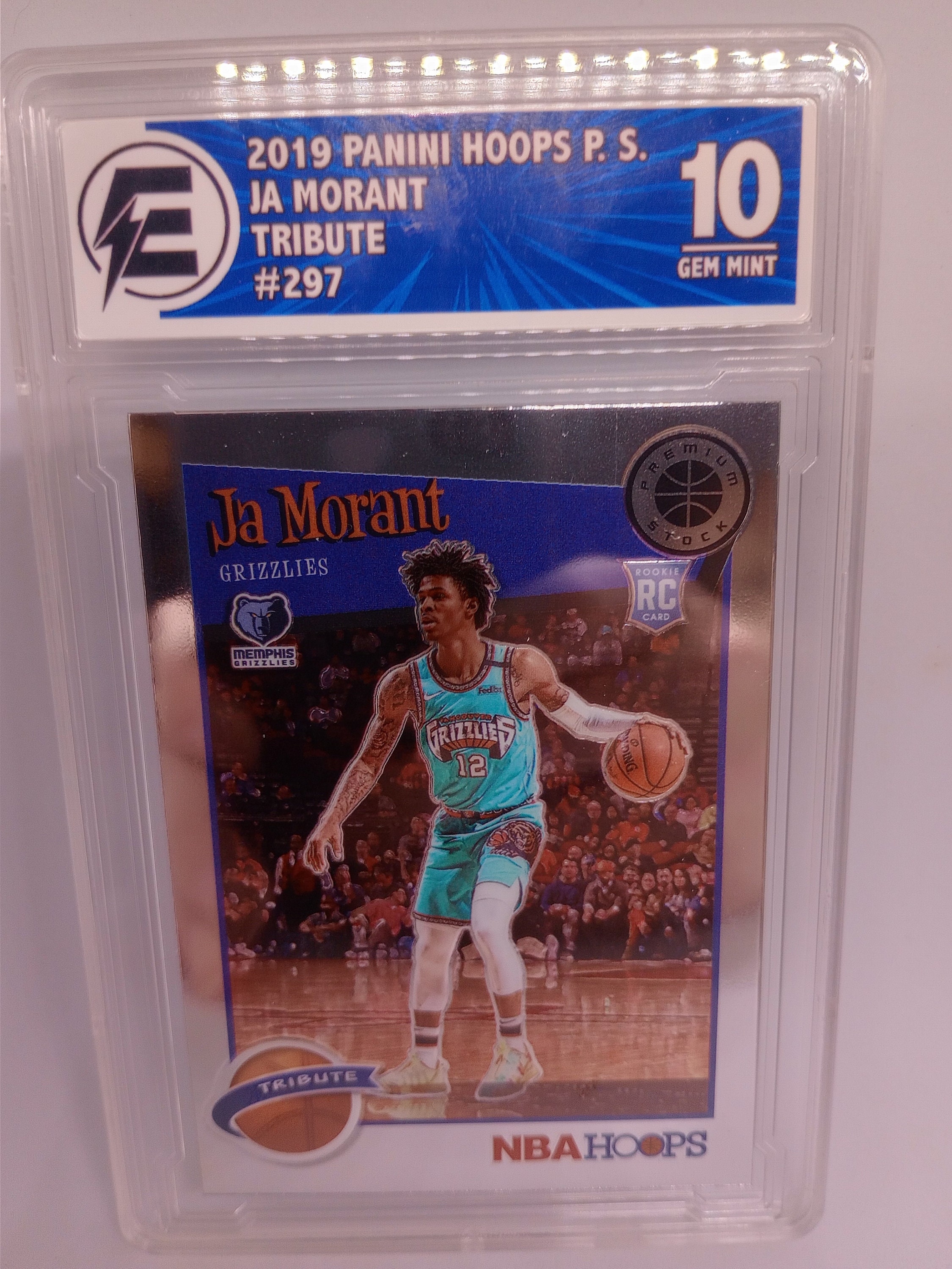 Ja Morant 2019-20 Panini NBA Hoops Premium Stock #297 Tribute