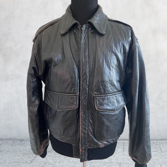 ジャケット・アウター 90s archive Peccary leather A-2 jacket 90s