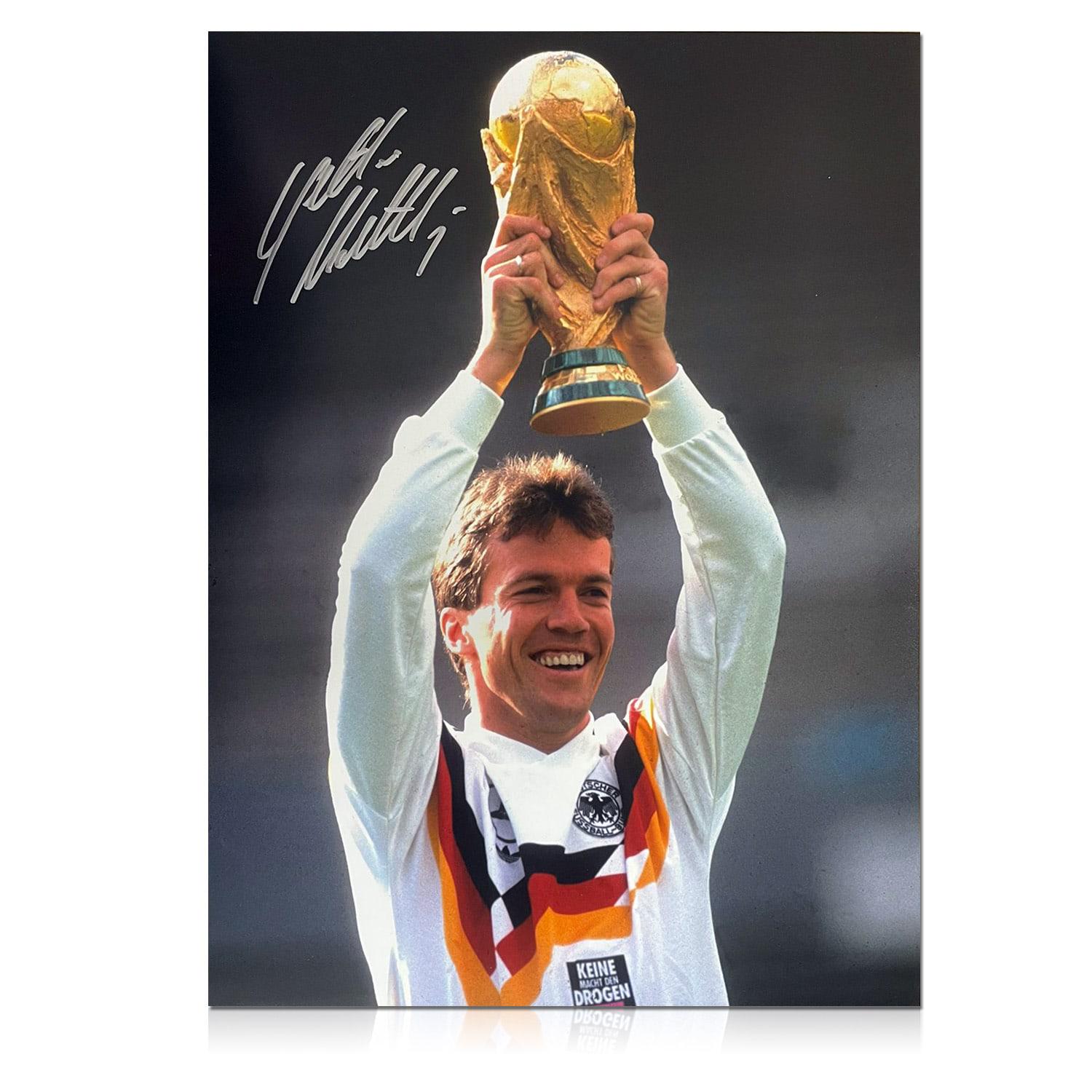 ローター・マテウスのサイン入りドイツサッカー写真：ワールドカップ