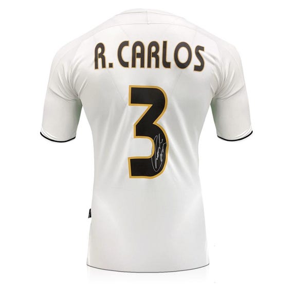 Roberto Carlos Signed Original Real Madrid 2003-04 Home Football