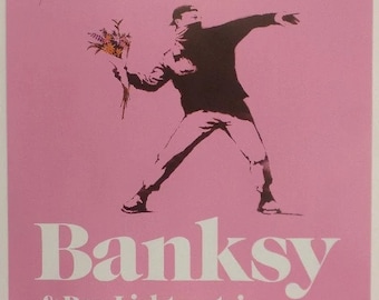 Banksy Moco Museum Originele Poster 'flower Thrower' - Etsy
