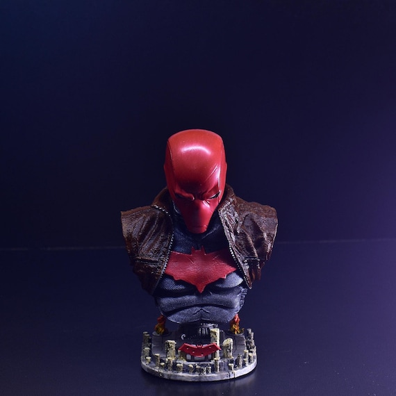 Red Hood Jason Todd Bust Statue Fan Art - Hand-painted 3D Printed