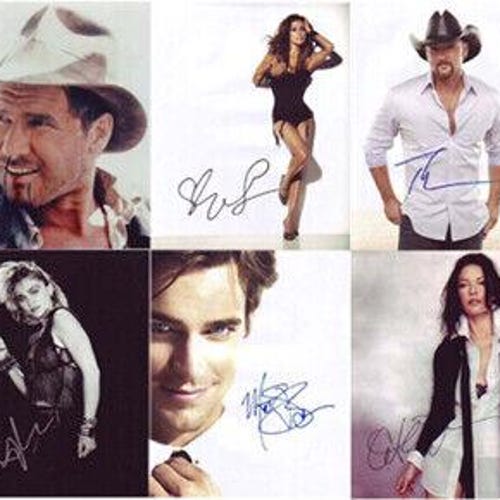 エマ・ストーンとアンドリュー・ガーフィールドがサインした8x10の