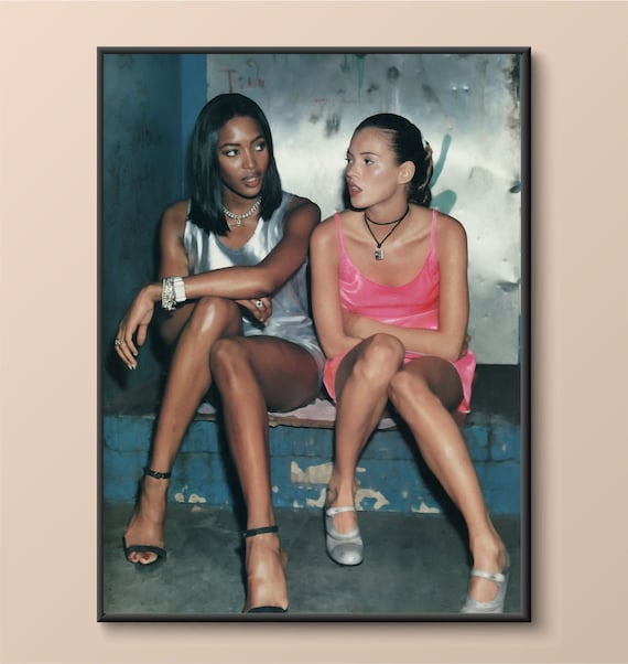 Naomi Campbell Kate Moss Poster: High-profile Supermodels (instant