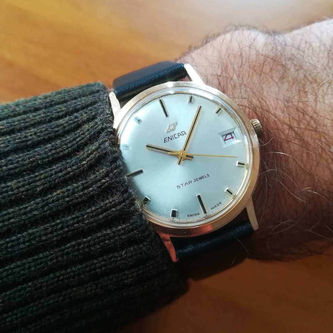 ENICAR Star Jewels Vintage Watch, 34 Mm, 1960s, Working and