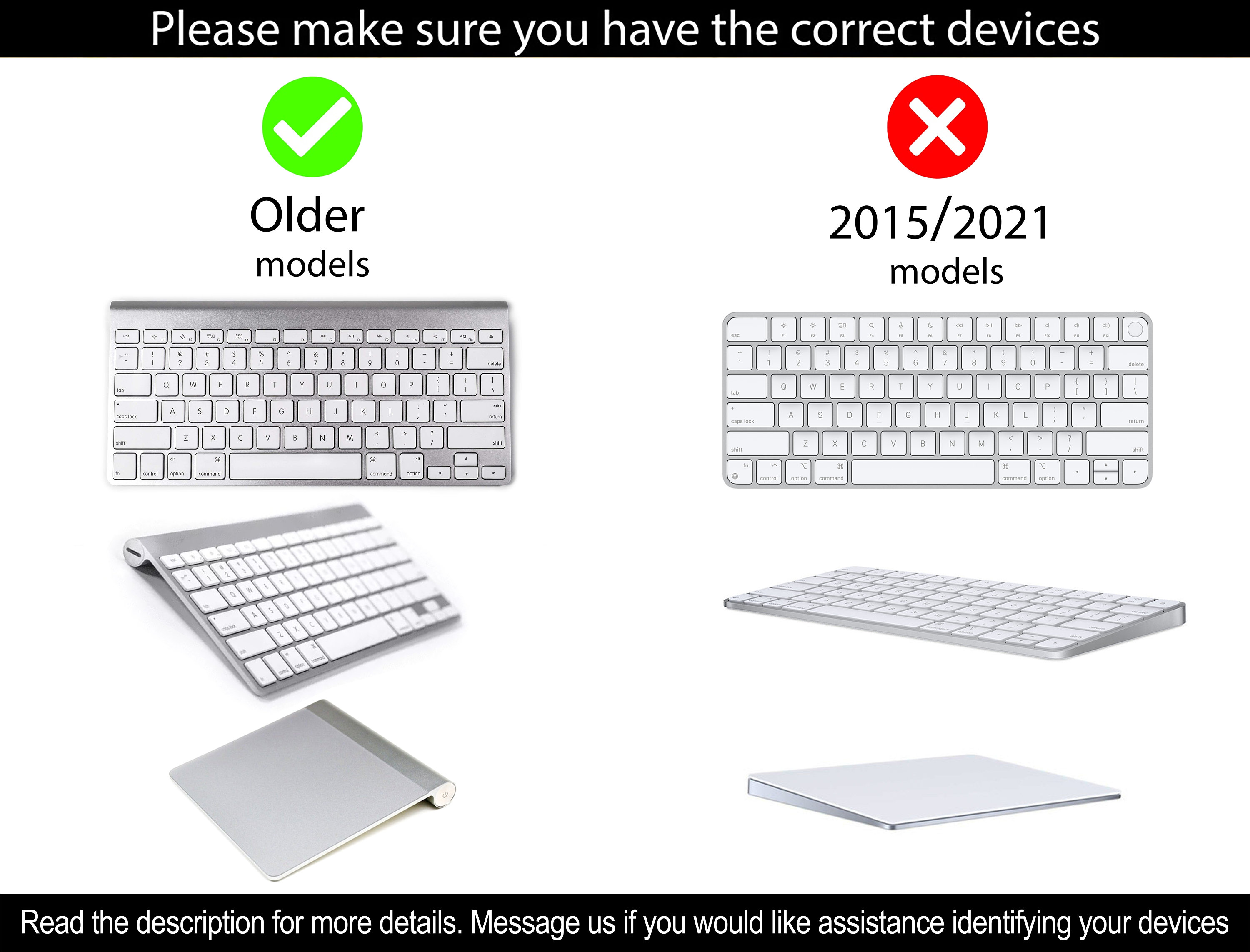 Magic Board for 2010 Apple Magic Trackpad and Wireless Keyboard
