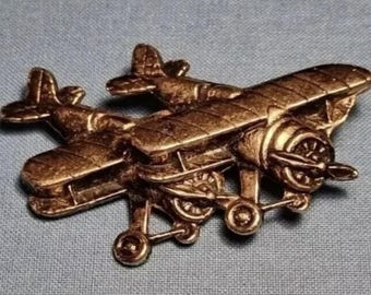 Vintage 14k Miniature WWII Single Propeller Plane Pin Brooch - Etsy