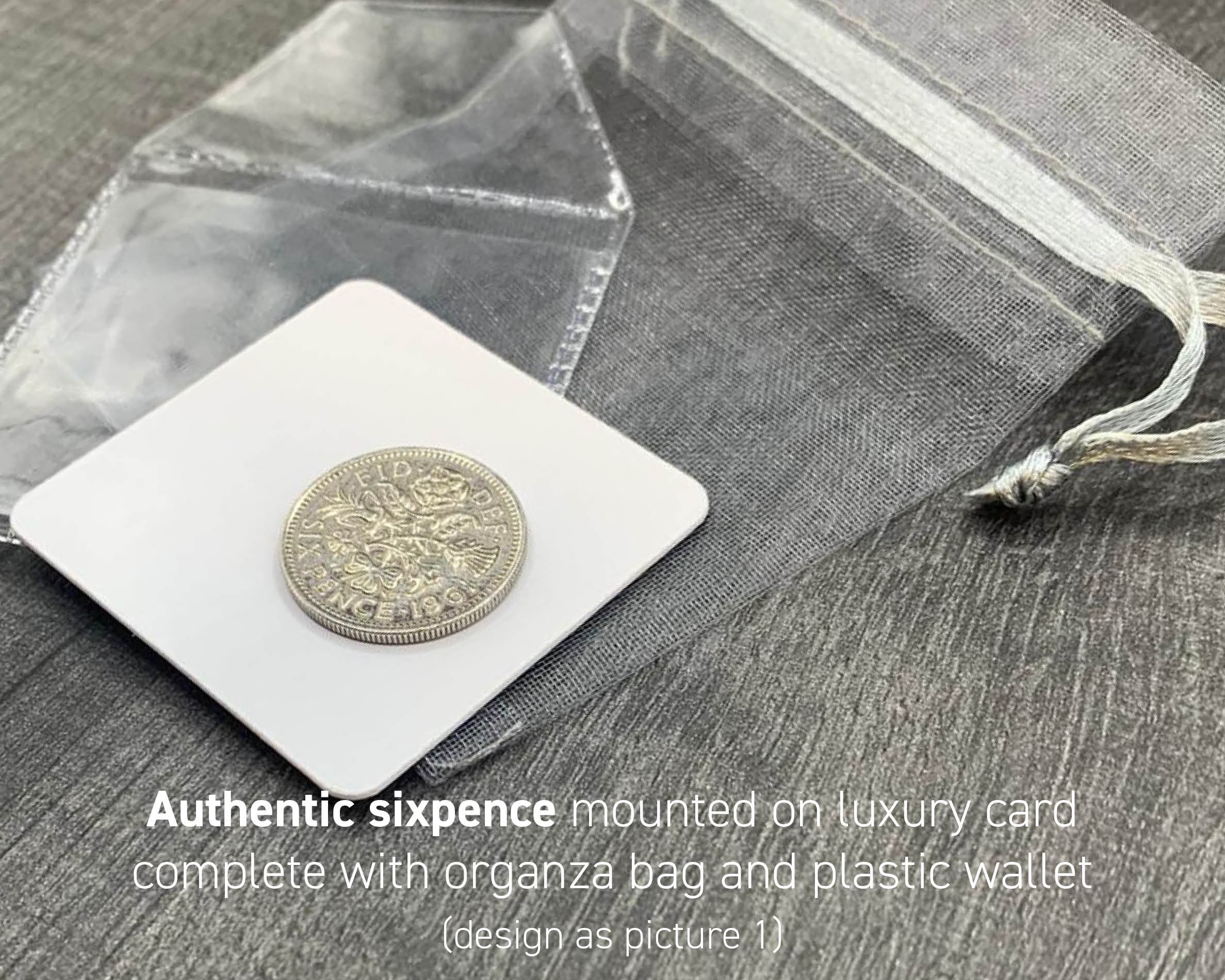 花嫁への幸運のシルバー6ペンスギフト - 何か古いもの、何か青いもの