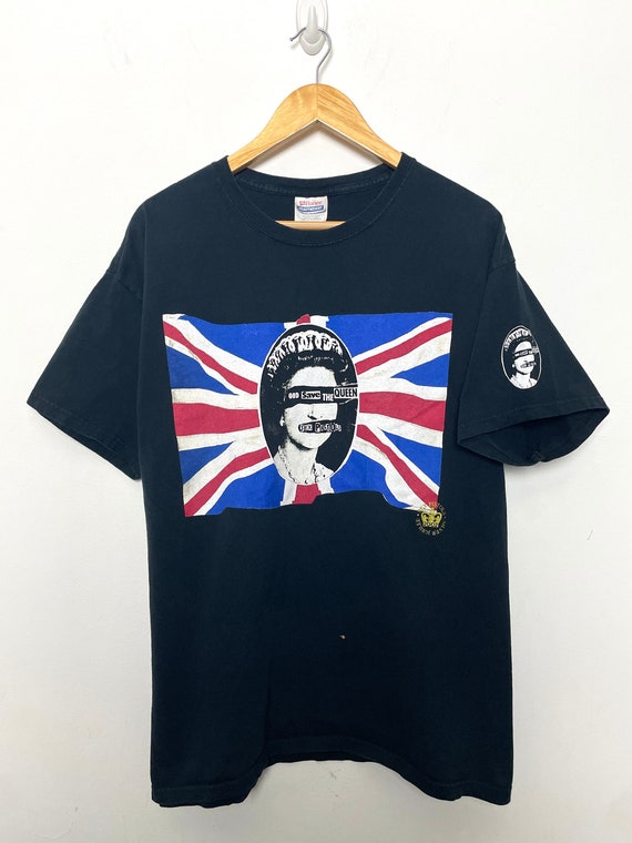 Vintage 2002 Sex Pistols God Save the Queen UK Flag Graphic Punk