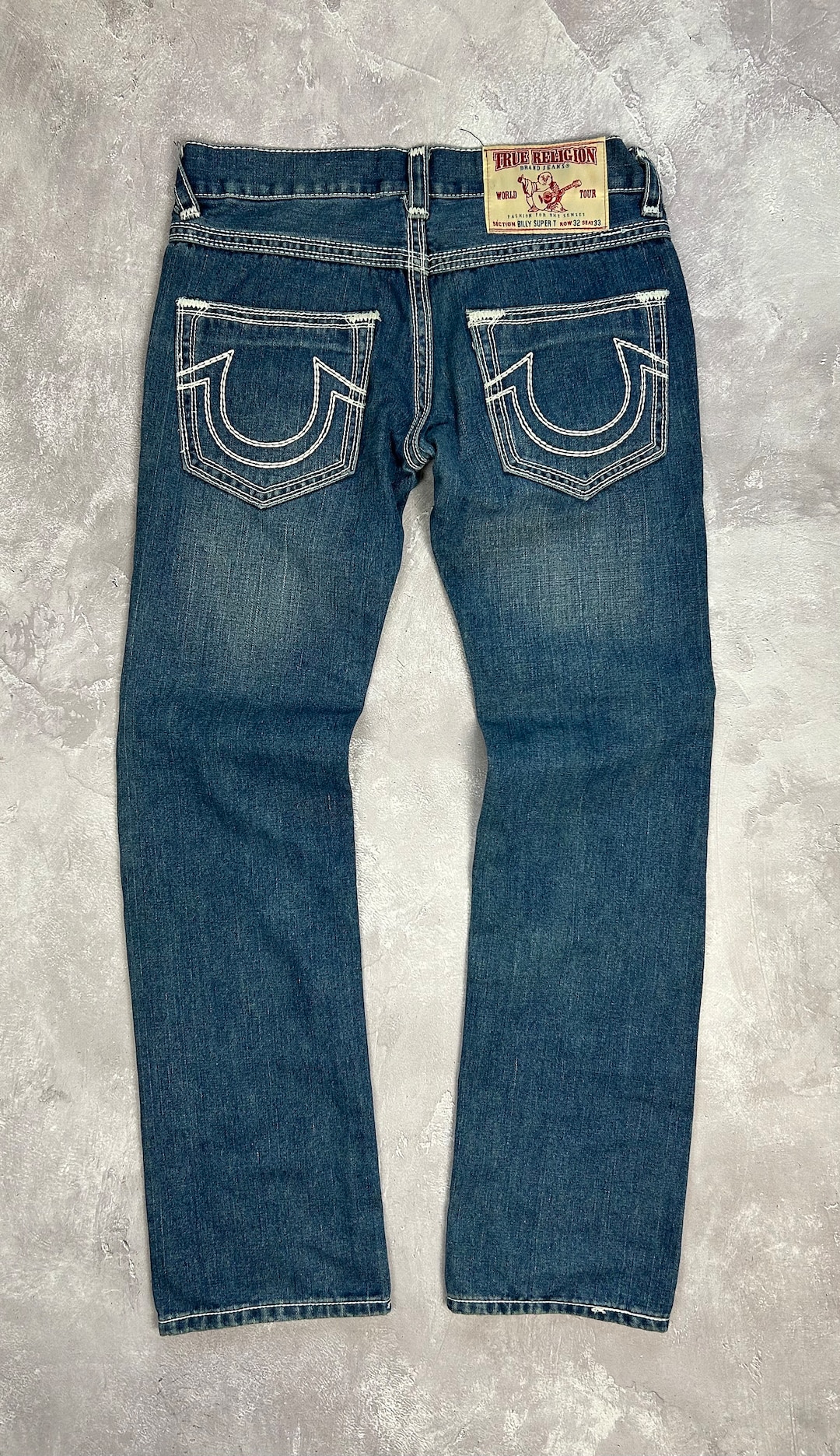 True Religion Billy Super T Denim Blue Jeans Size W32 L33 RARE - Etsy
