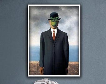 人の子（縁あり） ルネ・マグリット作 リトグラフ、2014年 - Etsy 日本