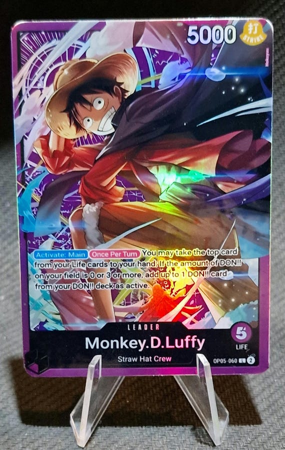 One Piece Proxy Card Holo - Monkey.d.luffy OP05-060 Leader Sound
