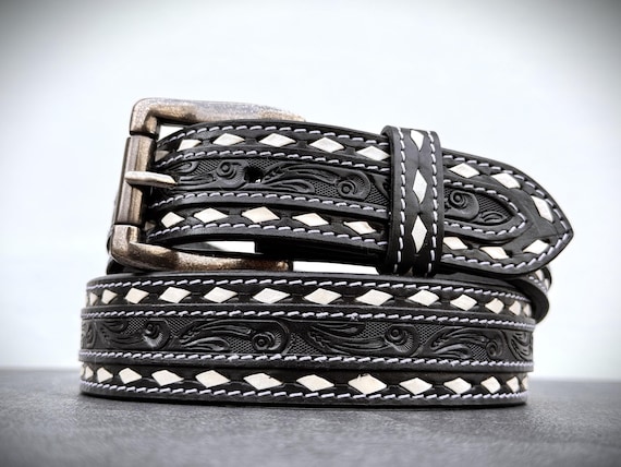 COWHIDE Heavy Duty Leather Belt, 100% Genuine Full Grain Belts for