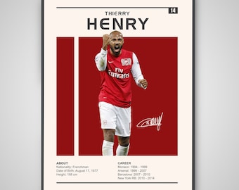 ティエリ・アンリ 直筆サイン入りカード 新品同様。 - Etsy 日本