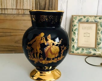 1970年代のリモージュ花瓶 大型 フルサイズ 24Kゴールド フレンチ