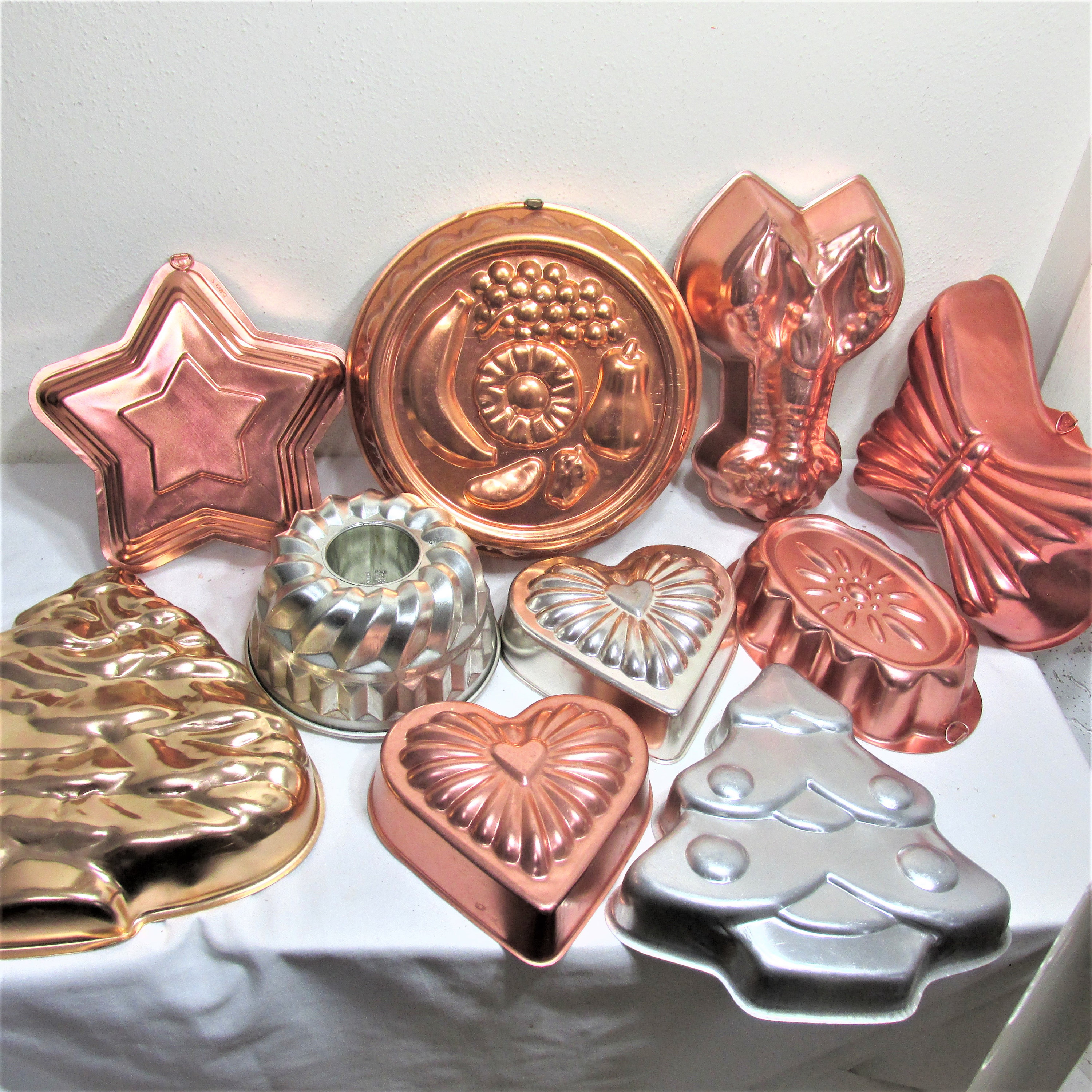 Aluminum Jello Mold Vintage Copper Colored Shapes - Etsy