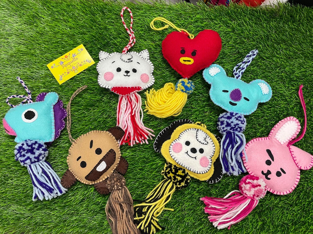 Handmade BTS Felt Characters - BT21 Handmade Charms - Ornament