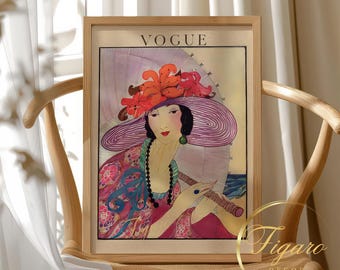 ヴィンテージヴォーグの表紙プリント：1922年5月アールデコ
