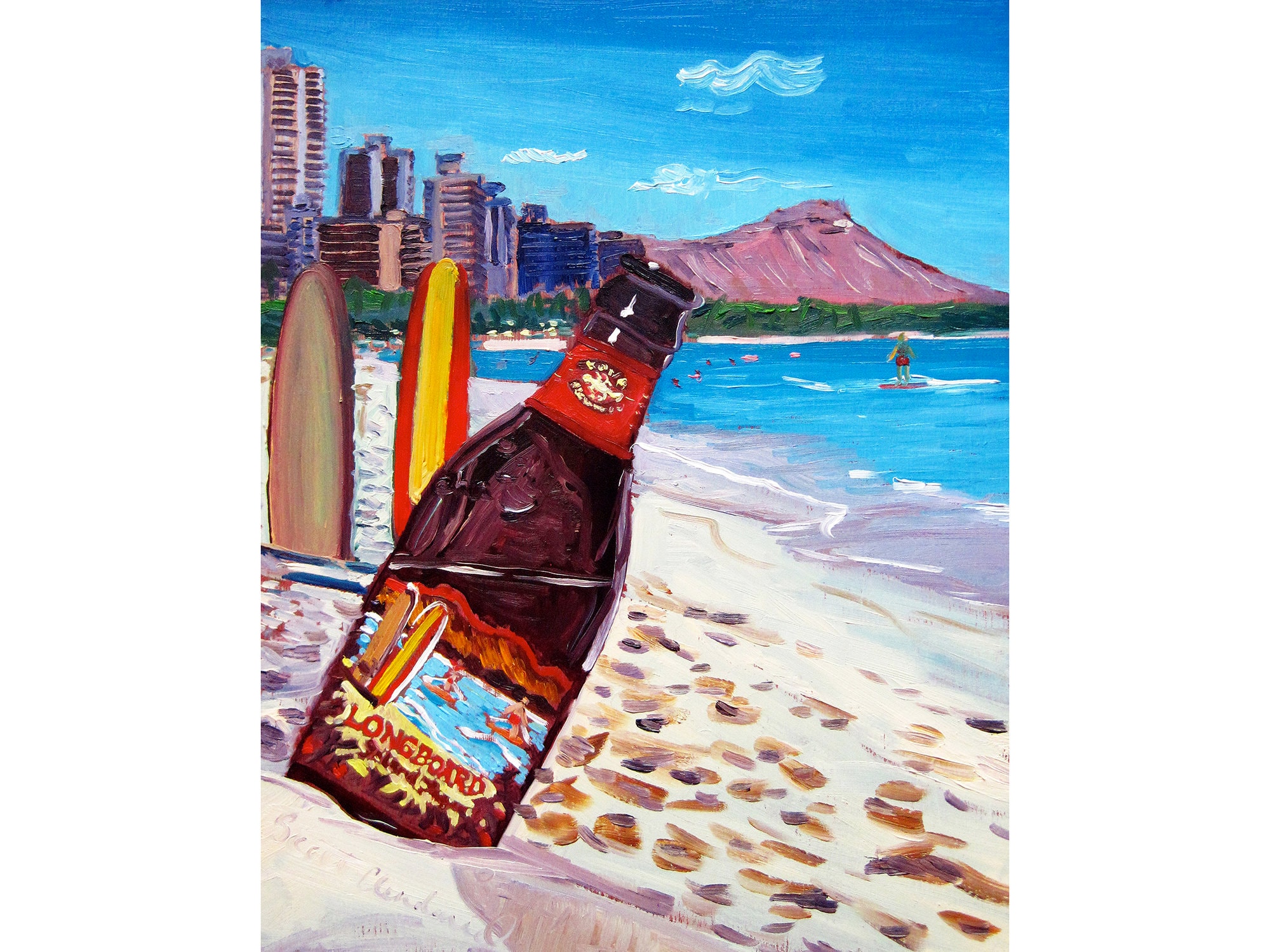 Kona Brewing, Longboard Island Lager Print by Scott Clendaniel - Etsy
