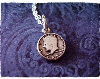 ヴィンテージ 1964年 ケネディ ハーフダラーカット コインペンダント