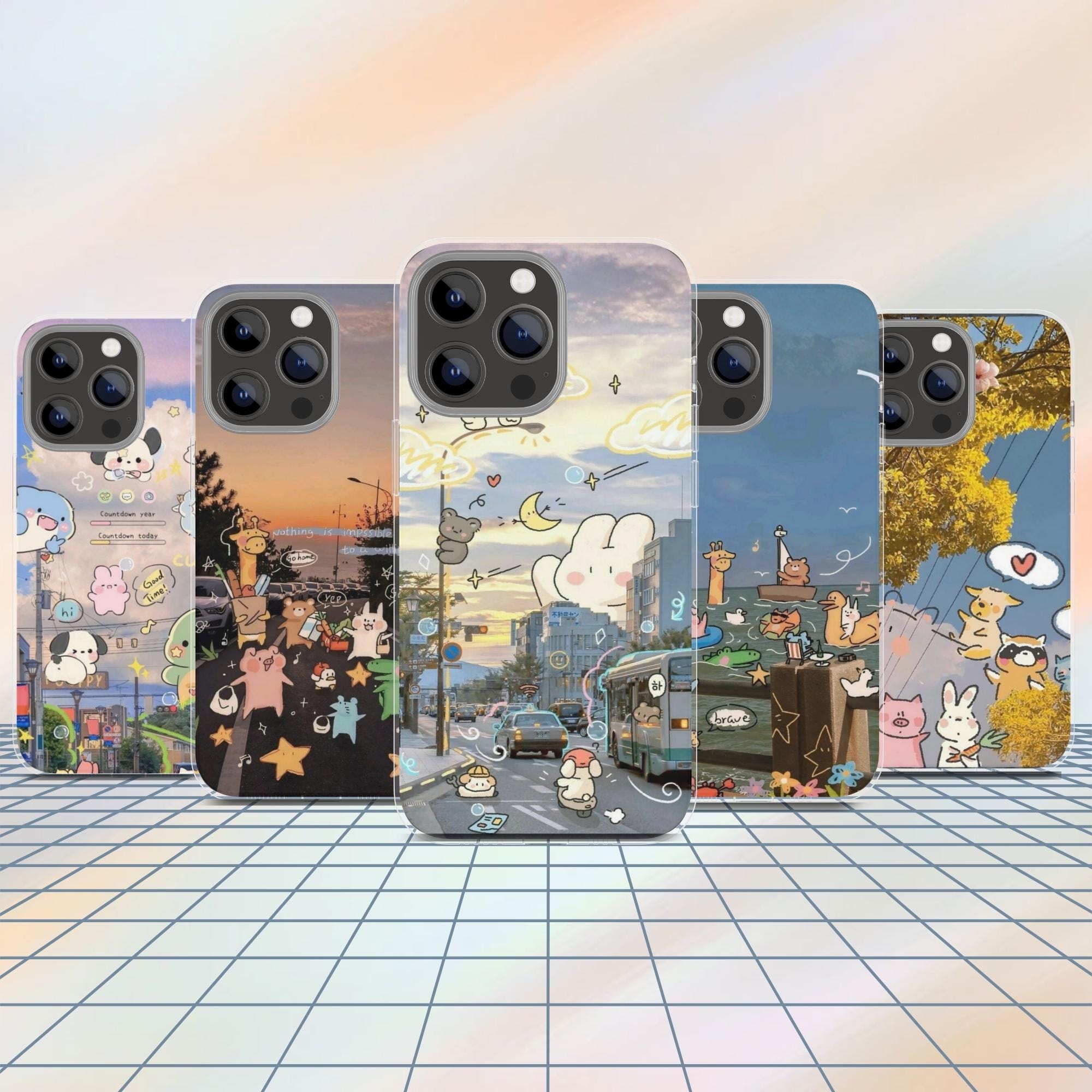 Kawaii soft blue iPhone - Etsy 日本