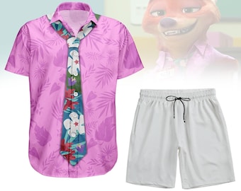 ズートピアのコスチューム、ニック・ワイルドのシャツ、アニマル