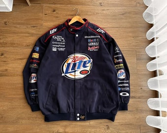 Vintage Rusty Wallace NASCAR Miller Lite Chase Racing Jacket - Etsy