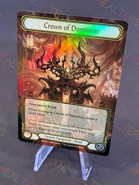 Crown of Dominion - Equipment Proxy Alter - Flesh and Blood TCG - Etsy