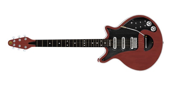Brian May “red Special” Digital Guitar Art Print by Brian Methe - Etsy