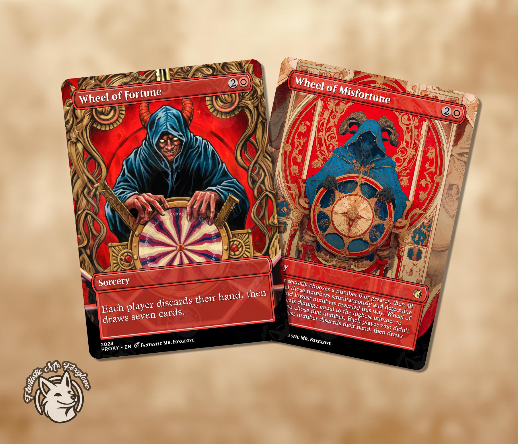 Wheel of Fortune & Misfortune | Proxy Cards - Etsy